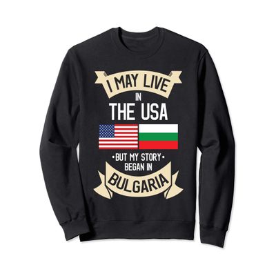 Bulgaria American Flag USA Bulgarian Roots Gifts Sweatshirt