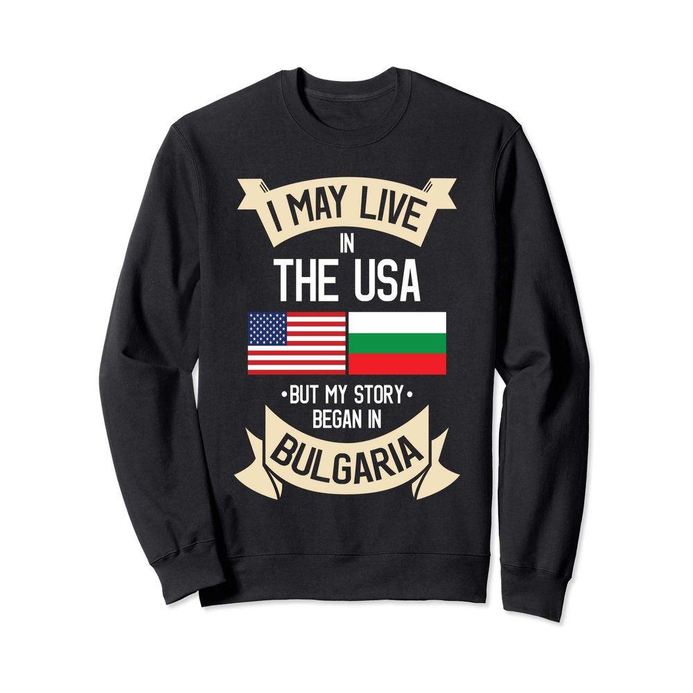 Bulgaria American Flag USA Bulgarian Roots Gifts Sweatshirt