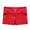 JEATHA Girls Shiny Metallic Booty Shorts Athletic Gymnastic Sports Tumbling Sparkle Glitter Dance Bottoms Red 10 view 3
