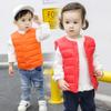 Moonker-Baby Tops Toddler Boys Girls Winter Warm Waistcoat Coats Jacket for 1-5 Years Old Child Solid Striped Vest Outwear Clothes (3-4 Years Old, Orange) view 3