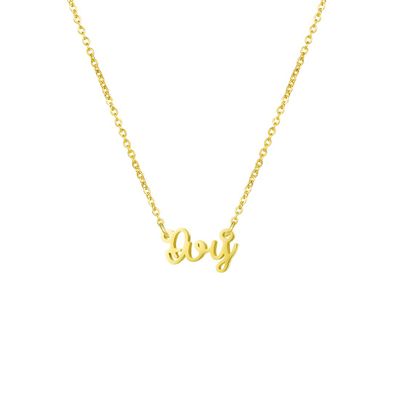 Awegift Name Necklace Big Initial Gold Plated Best Friend Jewelry Women Gift for Her Ivy