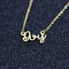 Awegift Name Necklace Big Initial Gold Plated Best Friend Jewelry Women Gift for Her Ivy view 2