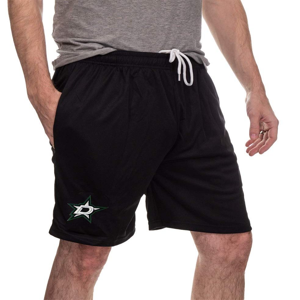 Calhoun NHL Men's Team Logo Air Mesh Shorts (Dallas Stars, X-Large)