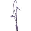 Classic Equine Flat Braid Halter and Leadrope, Purple-Grey view 1