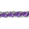 Classic Equine Flat Braid Halter and Leadrope, Purple-Grey view 4