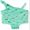 Pink Platinum Girls Baby Unicorn Rainbow Print Swimsuit, Soft Seafoam, 12M view 1