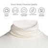 Lands' End Womens Long Sleeve Shaped LWCM Turtleneck Ivory Regular Medium view 3