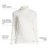 Lands' End Womens Long Sleeve Shaped LWCM Turtleneck Ivory Regular Medium view 4
