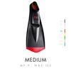 TYR Flexfin 2.0 Rubber Swim Fins - Adult Swimming Gear for Pool Lap Swimming, Training - Blade Fins Promote Proper Movement Through Legs and Feet - 100% Rubber - Color Coded - M, Black view 2