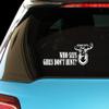 PressFans - WHO SAYS Girls Don't Hunt Deer Hunters Hunting Car Laptop Wall Sticker view 1