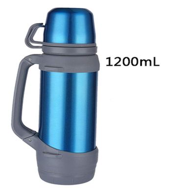 Double-cover Edgy Large-capacity Tour Pot 304 Stainless Steel Insulation Cup 1200ml Travel Pot Outdoor Portable Water Cup