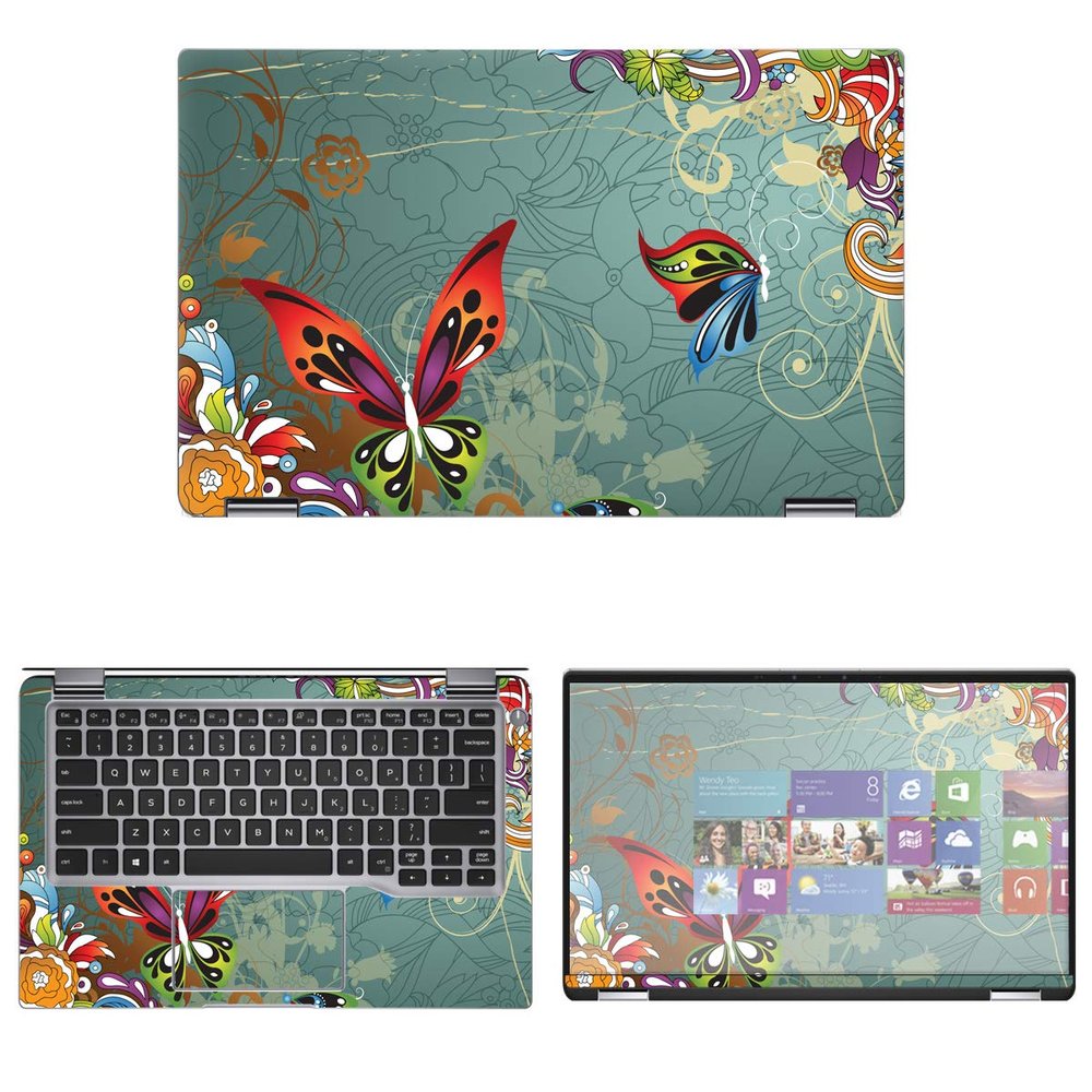Decalrus - Protective Decal Butterfly Skin Sticker for Dell Latitude 14 7400 2-in-1 (14" Screen) case Cover wrap DElatitude14_7400_2-in-1-39