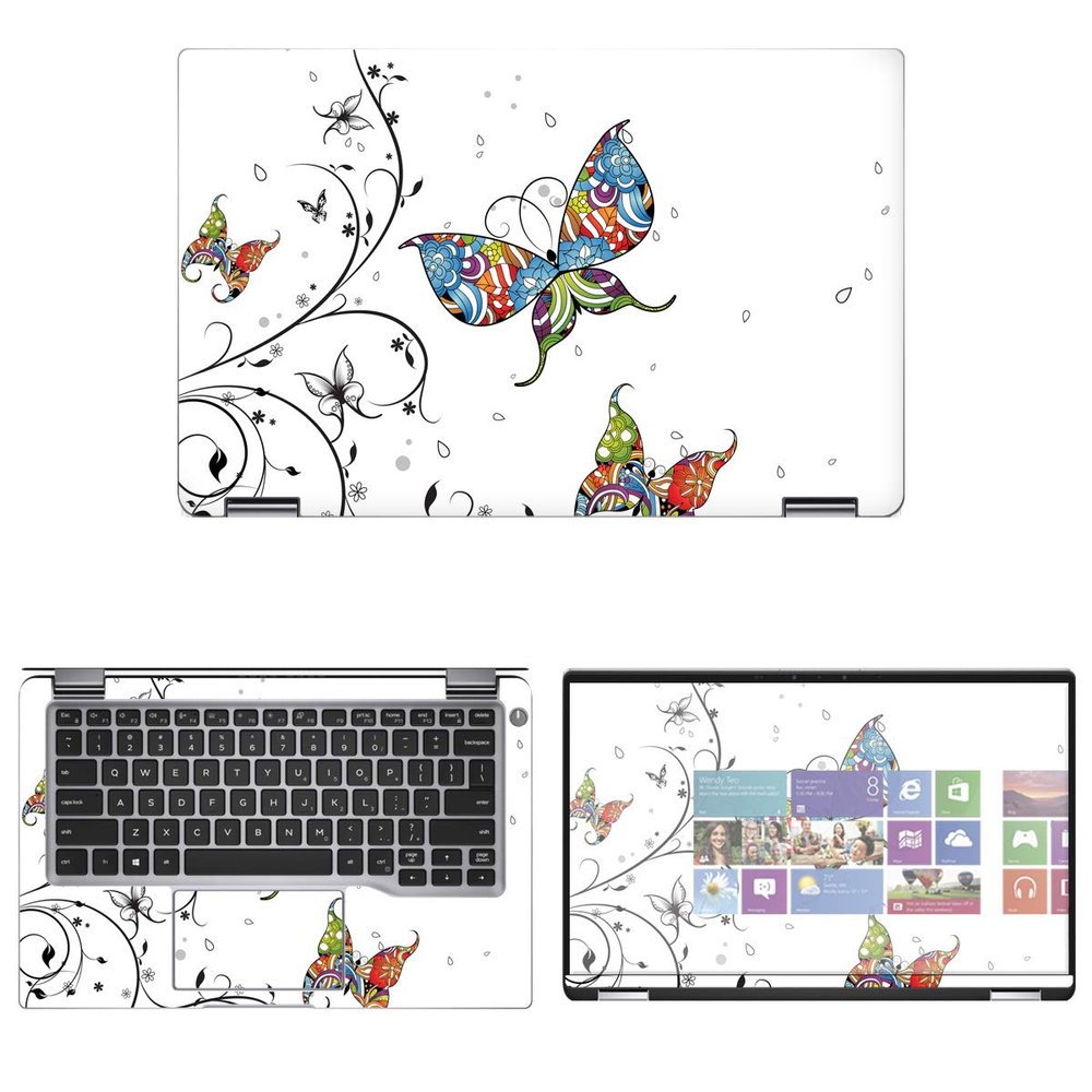 Decalrus - Protective Decal Butterfly Skin Sticker for Dell Latitude 14 7400 2-in-1 (14" Screen) case Cover wrap DElatitude14_7400_2-in-1-12