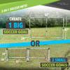 Sport Squad 2-in-1 Dual Use Training Soccer Goal Net Set - Two 3' x 2' or One 6' x 4' - Training Soccer Goal - Easy Assembly and Compact Storage - Great for Kids and Adults view 2