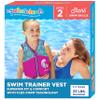 SwimSchool Swim Trainer Vest  Small/Medium Max 33 Pounds  Kids Swim Vest with Padded Shoulders  Comfortable Flex-Form-Fit Design with Adjustable Safety Strap  Pink/Aqua view 1