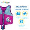 SwimSchool Swim Trainer Vest  Small/Medium Max 33 Pounds  Kids Swim Vest with Padded Shoulders  Comfortable Flex-Form-Fit Design with Adjustable Safety Strap  Pink/Aqua view 2