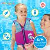 SwimSchool Swim Trainer Vest  Small/Medium Max 33 Pounds  Kids Swim Vest with Padded Shoulders  Comfortable Flex-Form-Fit Design with Adjustable Safety Strap  Pink/Aqua view 3