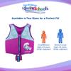 SwimSchool Swim Trainer Vest  Small/Medium Max 33 Pounds  Kids Swim Vest with Padded Shoulders  Comfortable Flex-Form-Fit Design with Adjustable Safety Strap  Pink/Aqua view 4
