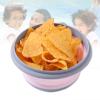 luckycyc Folding Bowl Set, 3pcs Portable Silicone Collapsible Travel Bowls with Lid, 3 Sizes: Small (12*6cm), Medium (15*7.7cm), Large (19*8.5cm), Food Grade Silicone, Dishwasher Safe view 3
