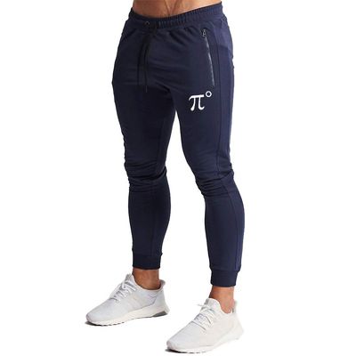 Wangdo Men's Joggers Sweatpants Gym Training Workout Pants Slim Fit with Zipper Pockets(Navy-XL)