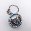 3D Munich Germany Glass Crystal Keychain Keyring Rotating Decoration Tourist Souvenir Men Women Accessories Gift Rotating Decoration view 4
