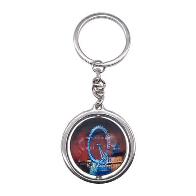 3D London Eye Glass Crystal Keychain KeyRing Rotating Decoration Tourist Souvenir Men Women Accessories Gift Rotating Decoration