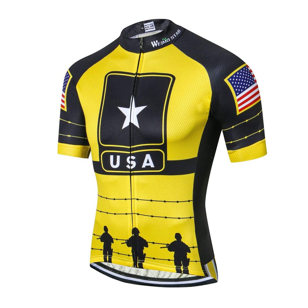JPOJPO USA Cycling Jersey Men Road Bike Shirt for Man Summer Biking Tops Short Sleeve Bicycle Clothes Cycle Wear Breathable