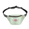 Women Leather Pink Small Chest Bag Pockets Shoulder view 2