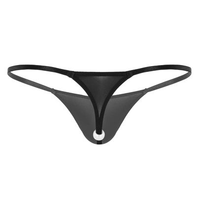 YiZYiF Men's Sexy Pearl Massage G-String Thongs Underwear Low Rise Lingerie Micro Panties Black X-Large
