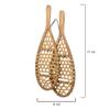 BLACK FOREST DECOR Small Snowshoes Wall Dcor  Rustic Wooden Ski Lodge Accent  17.25" x 6.25" view 2