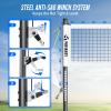 Heavy Duty Professional Volleyball Net Set for Backyard & Beach, 32-Ply Reinforced Net with Steel Anti-Sag Winch, Height-Adjustable Rust-Proof Aluminum Poles & Portable Carry Bag view 2