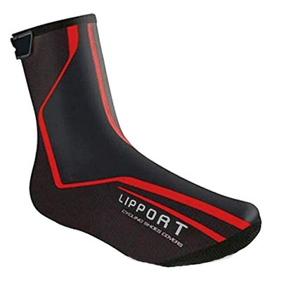 Lipport Waterproof Cycling Shoe Covers Winter Road Bike Overshoes Thermal Warm Shoes Cover for Men Women, MTB Bicycle BootiesRedL