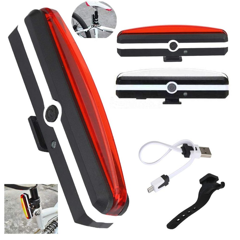 Led High-Light Bicycle Tail Light Warning Light USB Charging Safety Light Bike Accessories