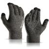 TRENDOUX Gloves for Men, Touch Screen Winter Gloves for Women Unisex - Running Driving Texting for Smart Phone - Warm Knit Thermal Liners for Cold Weather - Anti-Slip - Elastic Cuff - Gray - XL view 1
