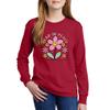 TEEAMORE Custom Youth Long Sleeve Shirt Add Your Own Image Photo Design Personalized Text Red view 3