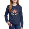 TEEAMORE Custom Youth Long Sleeve Shirt Add Your Own Image Photo Design Personalized Text Navy view 3