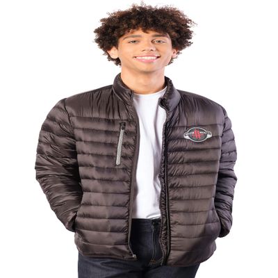Ultra Game NBA Houston Rockets Mens Lightweight Packable Puffer Down Jacket, Black, Large