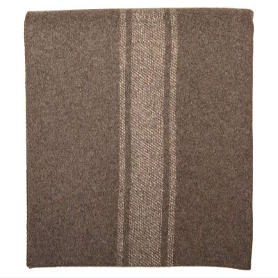 Farm Blue Wool Blanket Military Style - Thick & Lightweight Army Camping Blankets as a Survival Blankets, Car, Hiking 55% Wool 45% Blended Fibers (OD/Khaki Stripe 62" x 80" x 0.15")