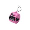 Othmro Plasitc Hand Tally Counter 4-Digit Tally Counters Mechanical Palm Counter Clicker Counter Handheld Pitch Click Counter Number Count for Row, People, Golf, Lap & Knitting, Pink view 1