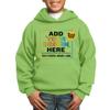 Custom Youth Hoodies Add Your Own Image Pullover Hooded Text Front Back Side Lime view 1