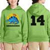 Custom Youth Hoodies Add Your Own Image Pullover Hooded Text Front Back Side Lime view 2