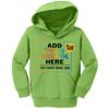 Custom Youth Hoodies Add Your Own Image Pullover Hooded Text Front Back Side Lime view 3