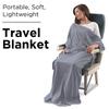 SAGEFINDS Airplane Travel Blanket | Compact Throw Blanket for Camping and Hiking | Converts into a Pillow | Travel Gift | Soft Jersey Knit | Fits in Backpack | Attaches to Luggage | Travel Essential view 2