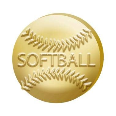 1" x 1" Softball Pins, Chenille Pins Perfect Chenille Softball Gold Lapel Pins To Reward Everyone On The Softball Team 30 Pack