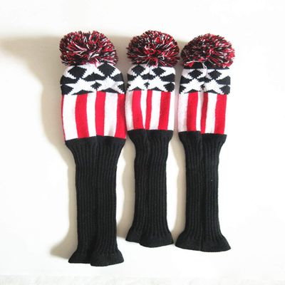 A99Golf headcovers for Driver #1 Fairway Woods #3#5 Headcovers Pom Pom Knit