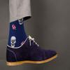 Real Sic Fun Socks for Men and Women - Cozy Cotton Dress Socks with Colorful Designs - Cool, Casual, Trippy Patterned (Skull & Flowers) view 3