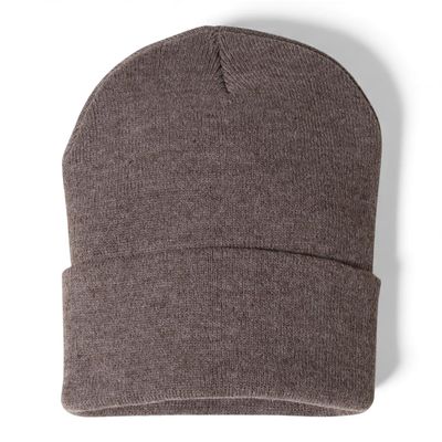COUVER Unisex Knit Cuff 12 inch Beanie, Heather Brown, 1 Piece