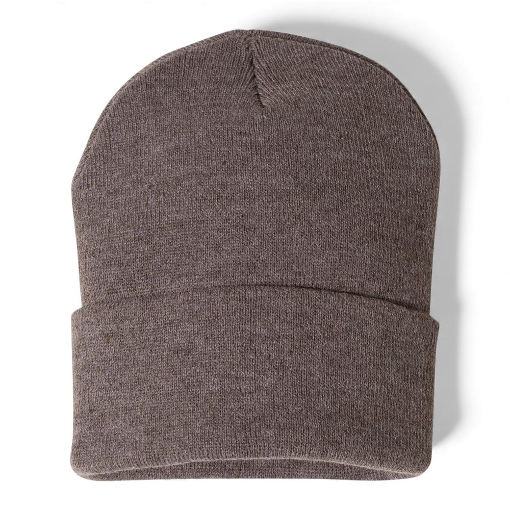 COUVER Unisex Knit Cuff 12 inch Beanie, Heather Brown, 1 Piece