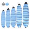UCEDER Surfboard Sock Cover,Lightweight Stretch Board Bag for Sun Protection,Foldable Surfboard Sock Sleeve Perfect for Travel and Transportation(Blue and White, 6'10'') view 1