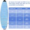 UCEDER Surfboard Sock Cover,Lightweight Stretch Board Bag for Sun Protection,Foldable Surfboard Sock Sleeve Perfect for Travel and Transportation(Blue and White, 6'10'') view 2